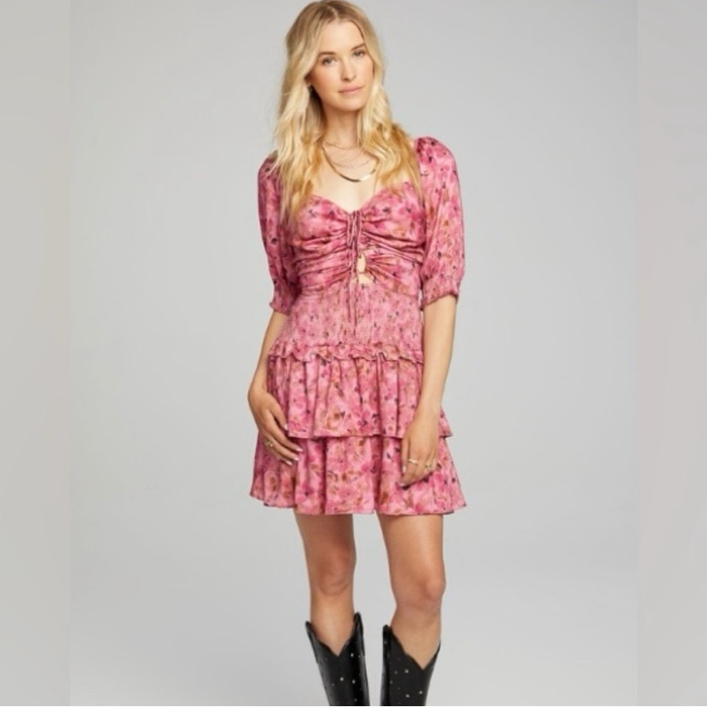 Saltwater LUXE Pink Floral Mini Dress